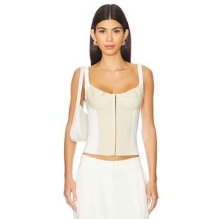 RUCHED 米色y2k辣妹风REVOLVE新款 CUP 紧身衣 SCOOP WeWoreWhat