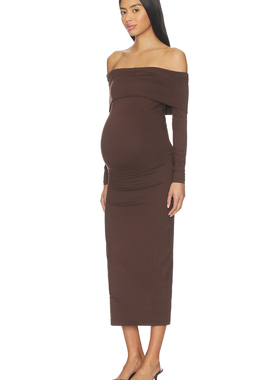 BUMPSUIT 长裙 巧克力色revolve小众新款