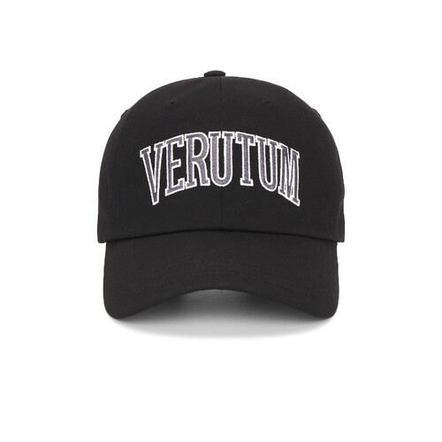 VERUTUM黑色硬顶字母刺绣弯檐棒球帽简约风早秋新品REVOLVE