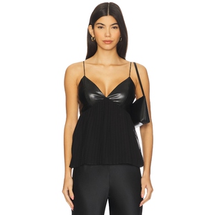 CAMI NYC RONNIE 无袖上装 黑色 y2k辣妹风REVOLVE小众新款