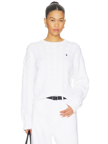 Polo Ralph Lauren纯色长袖圆领针织套头老钱风 revolve小众新款
