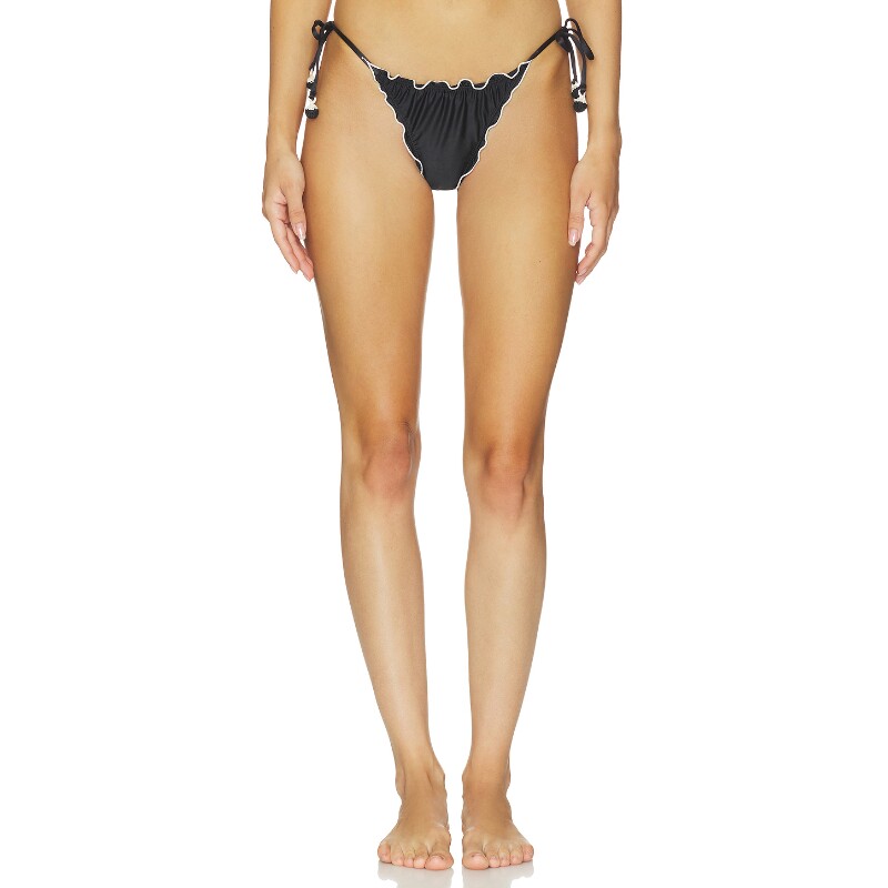 PQ Lettuce Edge Tie Side Bikini Bottom 26夏季新品 revolve小