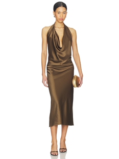 Alejandra Alonso Rojas Draped Halter Dress revolve小众新款