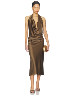 Alejandra Alonso Rojas Draped Halter Dress revolve小众新款