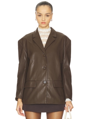 Maude Club BRENDA 夹克 棕色 老钱风REVOLVE小众新款