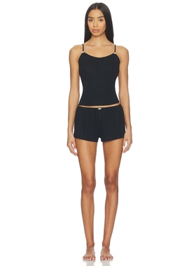 homebodii POINTELLE 睡衣套装 黑色REVOLVE小众新款