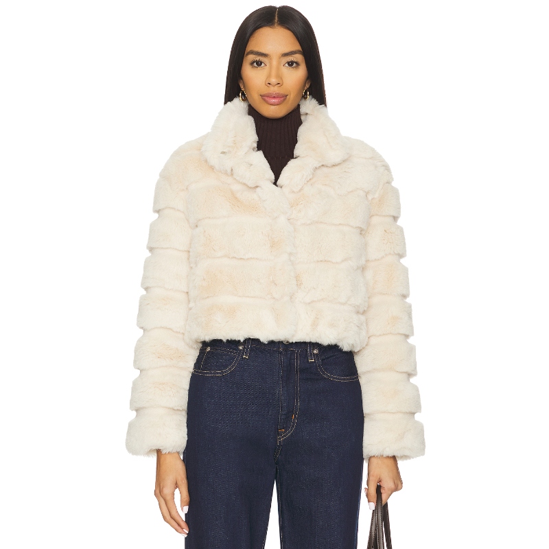 Adrienne Landau GOLDIE 夹克 奶油色美式休闲风REVOLVE小众新款