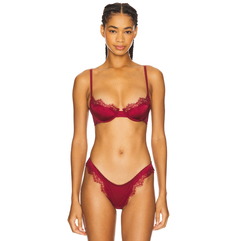 [冬季新品]KAT THE LABEL SORRENTO 钢圈胸罩 红色REVOLVE小众