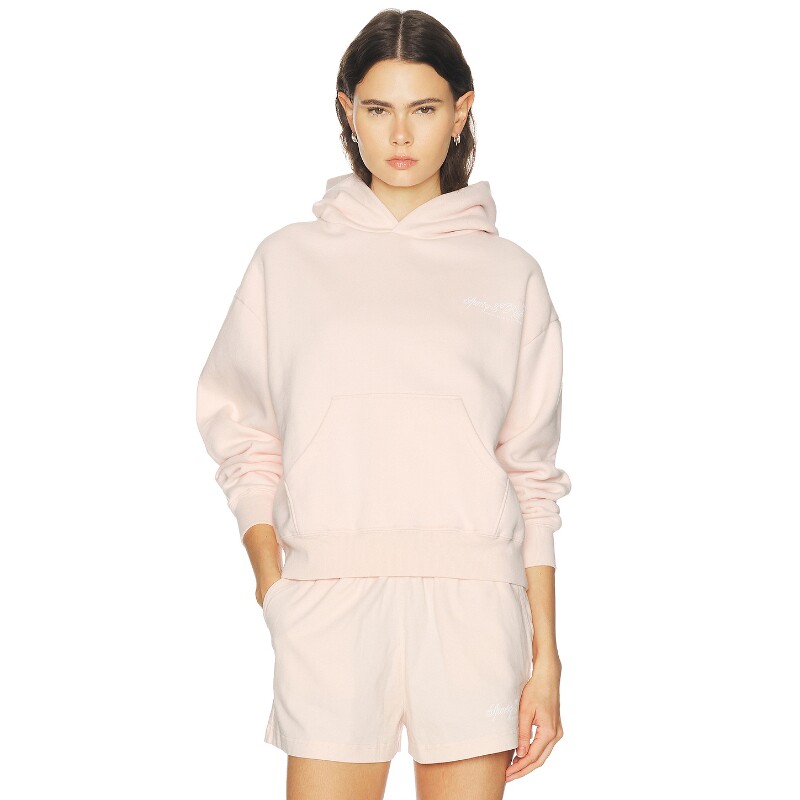 Sporty & Rich浅粉色运动连帽卫衣休闲风秋冬新品REVOLVE
