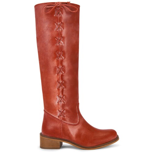 [春季新品]Dico Copenhagen ANN GAUCHO BOOT靴子红色女revolve