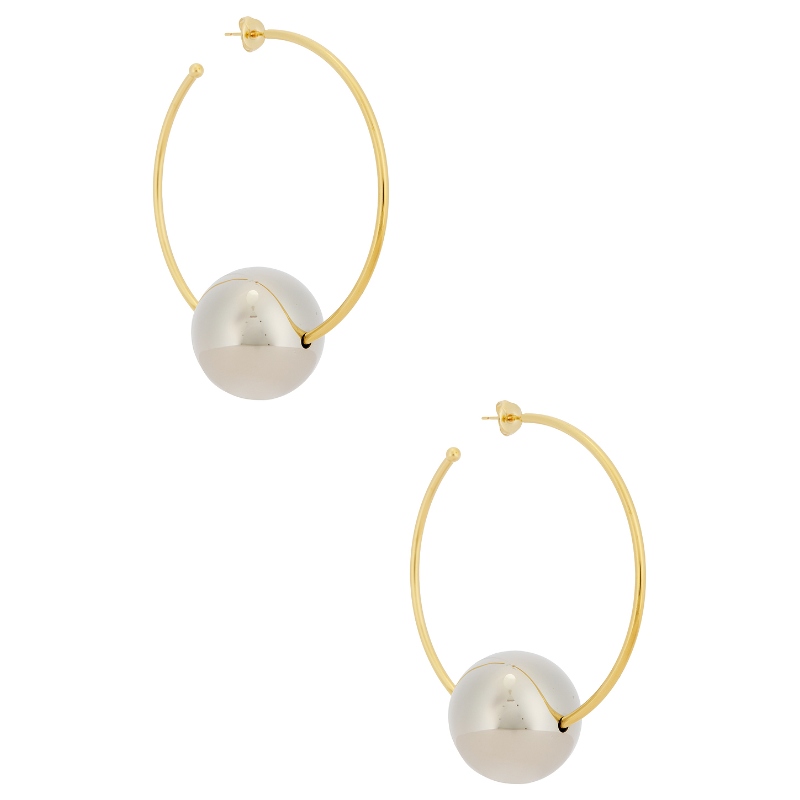 Isabel Marant ELINA LARGE HOOP 耳饰 Metallic Gold,Metallic S