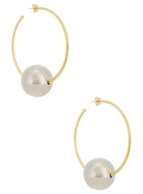 Isabel Marant ELINA LARGE HOOP 耳饰 Metallic Gold,Metallic