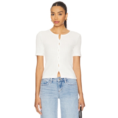 [冬季新品]SAMSOE SAMSOE 短袖开衫 白色美国官网REVOLVE冬季保暖