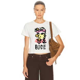 [春季新品]BODE VISAGE T恤 白色辣妹风REVOLVE小众新款