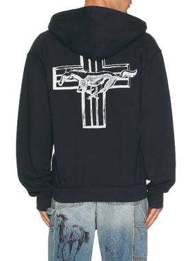 ONE OF THESE DAYS MUSTANG 连帽衫 黑色REVOLVE小众新款