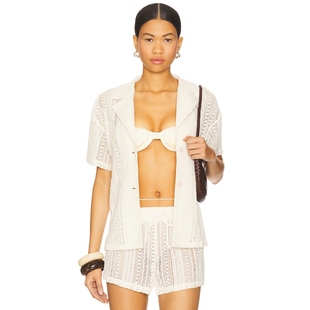 THE 奶油色y2k辣妹风REVOLVE小众新款 WAYS 上装 ROSIE ALL