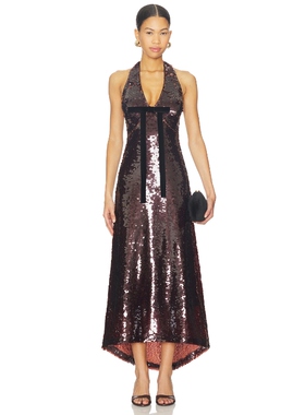 Maude Club GRETA 裙子 棕色REVOLVE小众新款