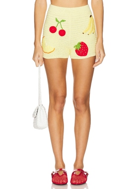 Capittana SASHA 短裤 黄色 运动复古风REVOLVE小众新款