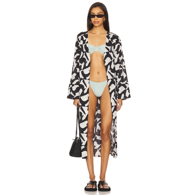 Cleobella Kendra Kimono Wrap 黑色REVOLVE小众新款