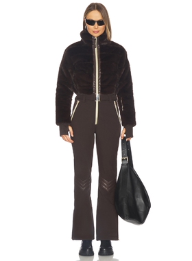 My Sunday Ski Faux Fur Altitude Ski Suit revolve小众新款