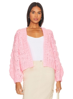 [冬季新品]Callahan GIGI甜美元素粉色针织开衫羊毛衫REVOLVE