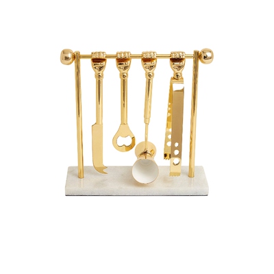 Jonathan Adler Barbell Barware Set 金属金色REVOLVE小众新款