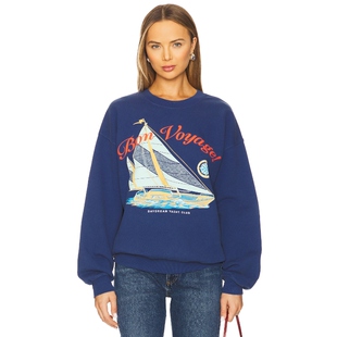 [春季新品]DAYDREAMER BON VOYAGE 圆领 藏青色REVOLVE小众