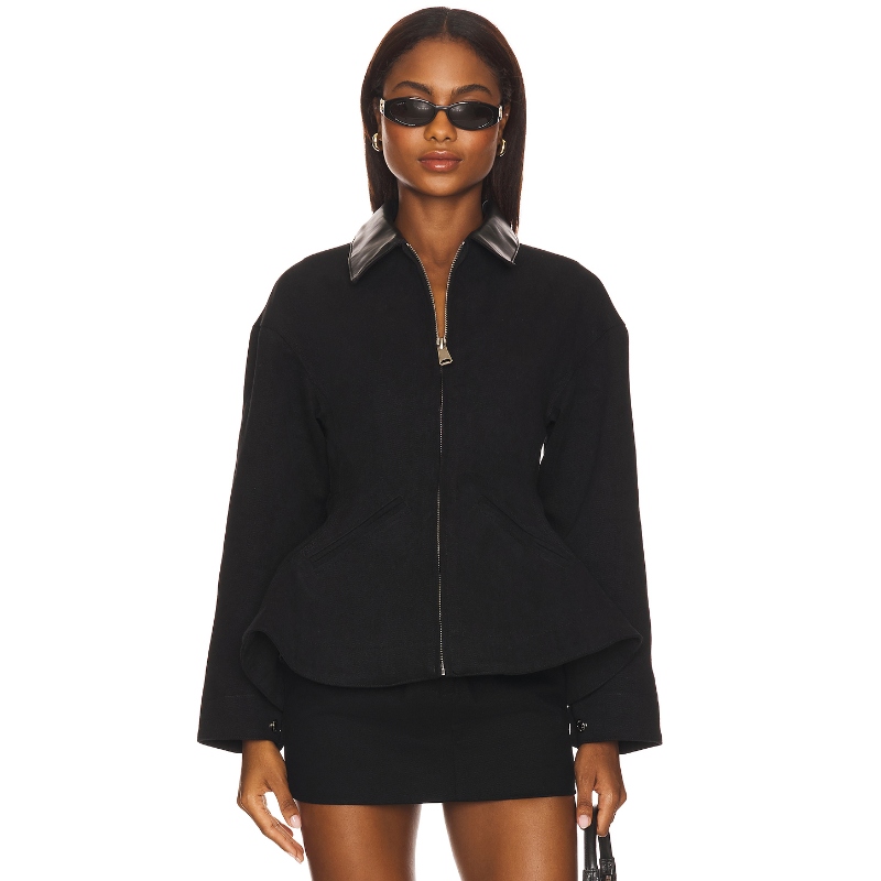 [冬季新品]Line & Dot ETON 腰间装饰夹克黑色美式休闲风REVOLVE