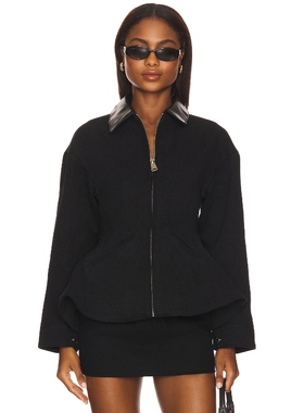 [冬季新品]Line & Dot ETON 腰间装饰夹克黑色美式休闲风REVOLVE