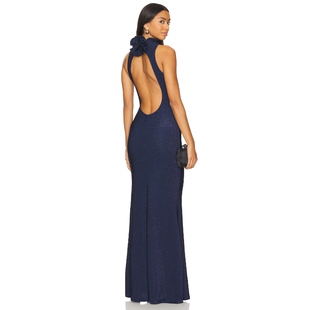 DELFI MABEL 长裙 藏青色礼服裙REVOLVE小众新款