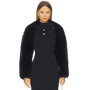 [冬季新品]Cult Gaia BENTLEY 披肩坎肩黑色性感 晚宴穿搭REVOLVE