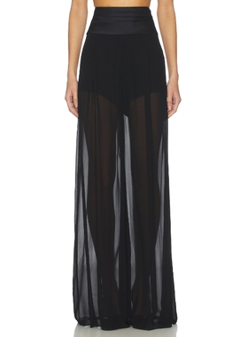 SANS FAFF TUXEDO PALAZZO 长裤 黑色 美式休闲风REVOLVE小众新款