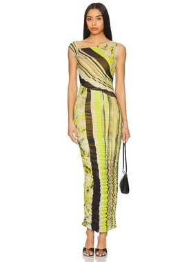 AFRM BIONA 长裙 绿色REVOLVE小众新款