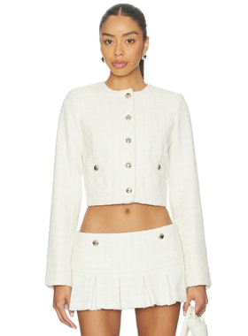 GUIZIO PATCH POCKET CROP 夹克 白色 老钱风REVOLVE小众新款