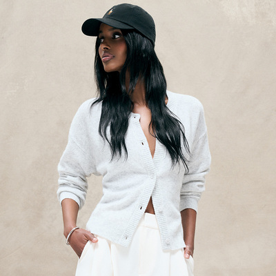 American Vintage DAMSVILLE 开衫 淡灰色REVOLVE小众冬季保暖