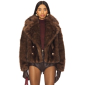 Landau 中短款 THE Adrienne CORNELIA FAUX 大衣revolve小众新款