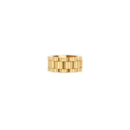 BRACHA金色金属戒指酷飒风秋冬新品宽版REVOLVE