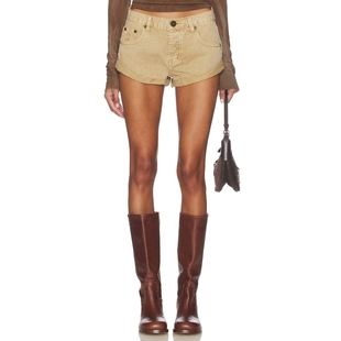 短裤 BANDITS 棕黄色 美式 One 休闲风REVOLVE小众新款 Teaspoon