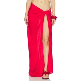 红色REVOLVE小众新款 Eterne Sarong Maxi Esme