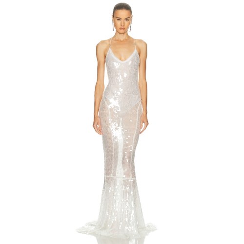 Norma Kamali 诺玛 卡玛丽 FARA 裙子 白色REVOLVE小众新款