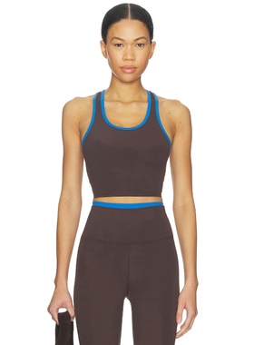 Splits59 AMBER 比基尼文胸上装 巧克力色REVOLVE小众新款