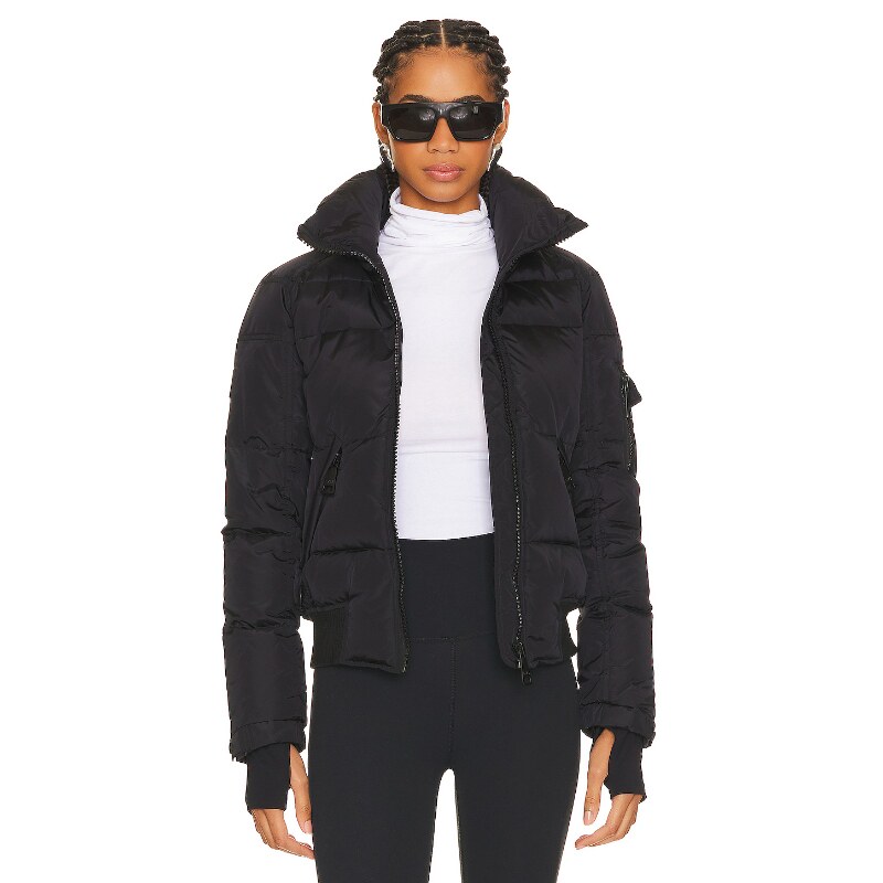 SAM. 羽绒服黑色立领短款修身夹克防寒外套REVOLVE小春季