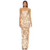 Bronx 长裙气质抹胸薄纱礼服连衣裙女REVOLVE新款 and Banco