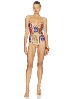 Agua Bendita PETRA FIORE 一件式泳装 Burnt orange y2k辣妹风RE