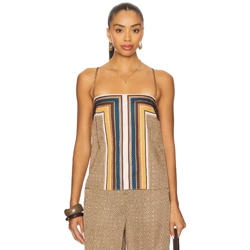 MISA Los Angeles ELVA 上装 棕色y2k辣妹风REVOLVE小众新款