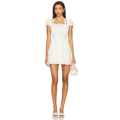 For Love & Lemons 爱柠檬 SWEET SUMMER 连衣裙女夏 白色REVOLVE