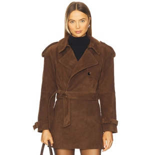 Chow 休闲风REVOLVE小众新款 NATASHA 棕色美式 夹克 Susanna