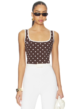Rowen Rose x REVOLVE Polka Dots Tank Top revolve小众新款 棕