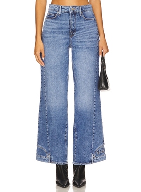 Good American REWORKED 阔腿 蓝色 美式复古风 REVOLVE小众新款