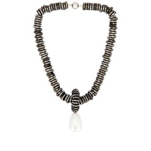 白色REVOLVE小众新款 Julietta 黑色 垂褶项链 PEARL